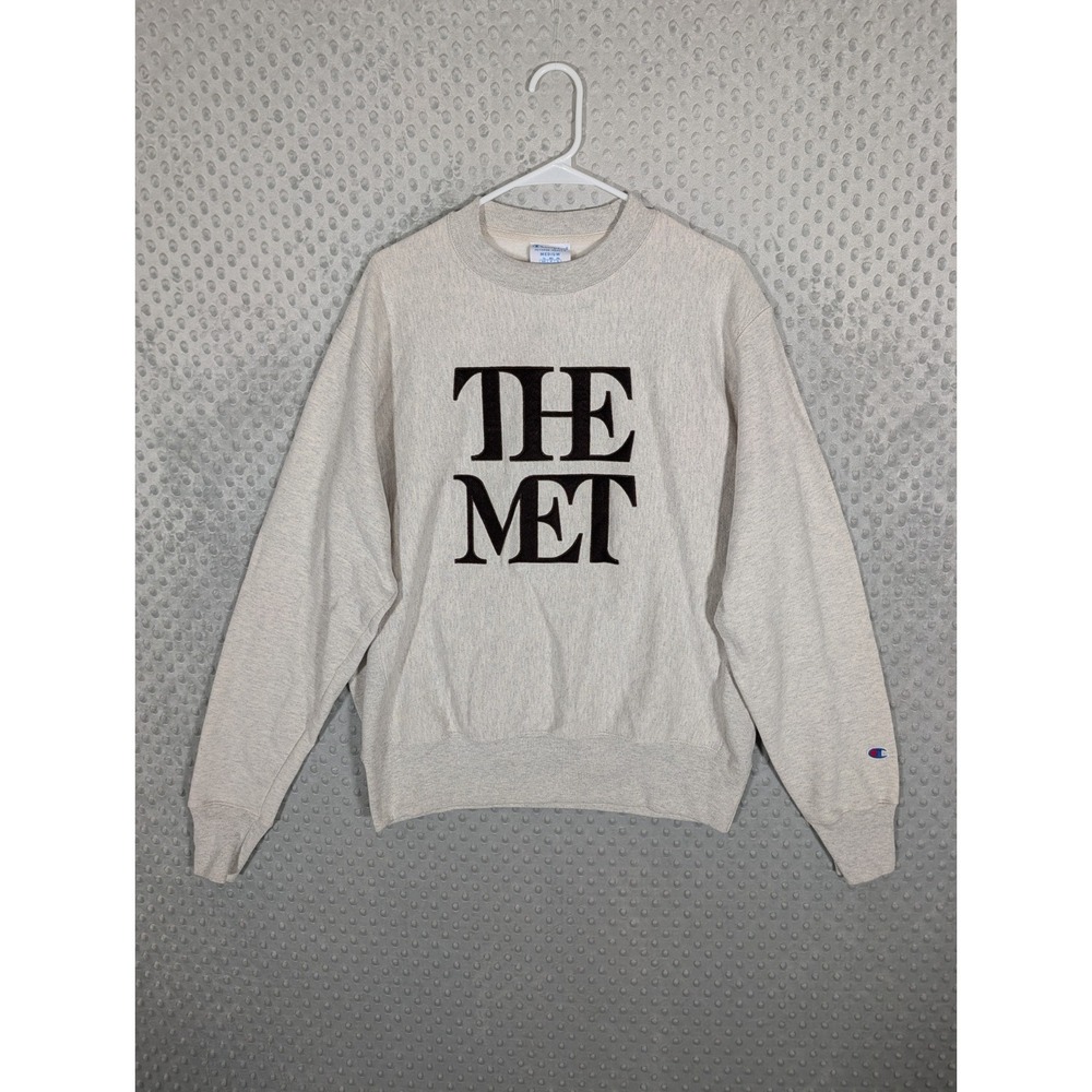 Champion Reverse Weave The Met Museum Sweatshirt Men's Medium Heather Crew LNWOT